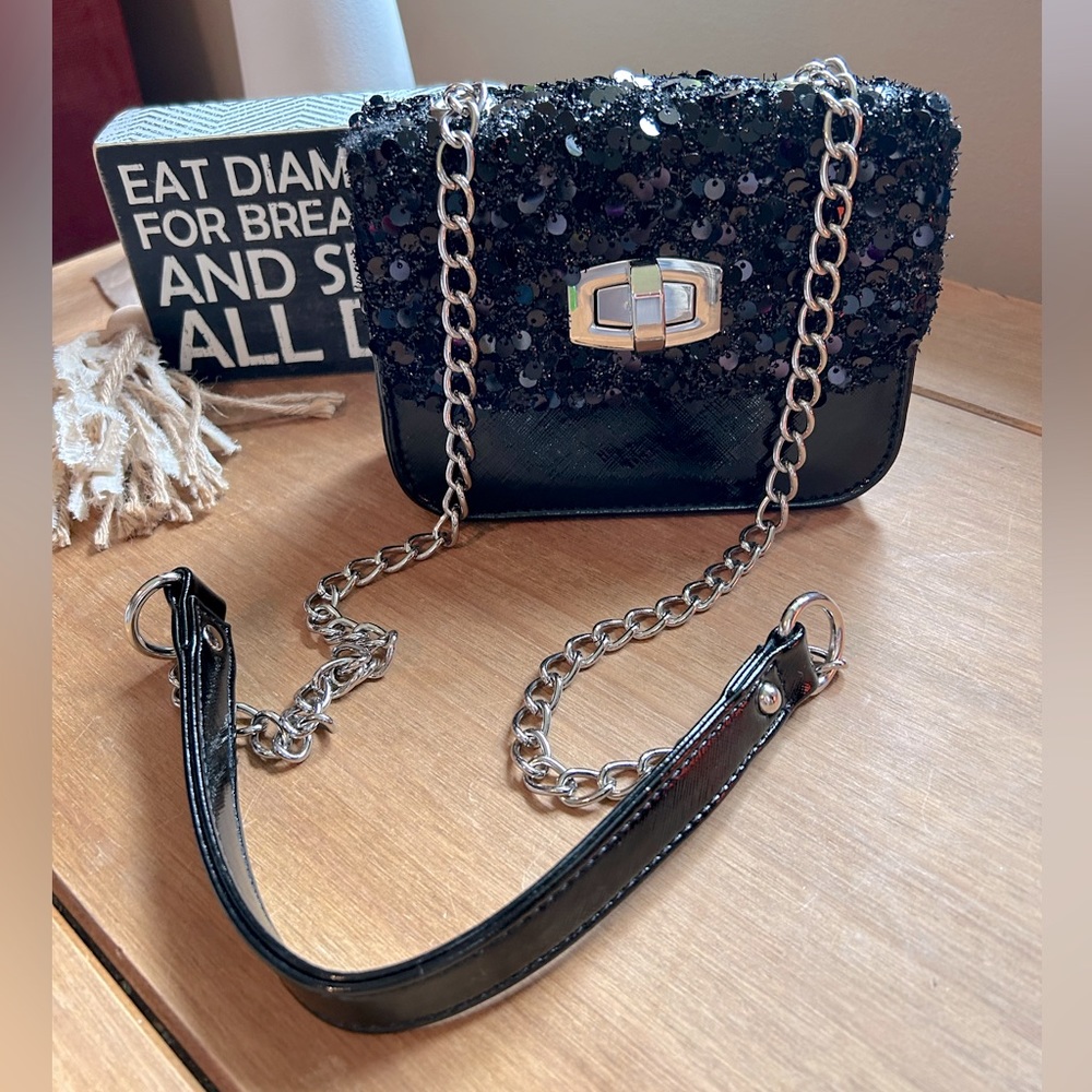 Express Sequined With Chain Strap Purse - image 1